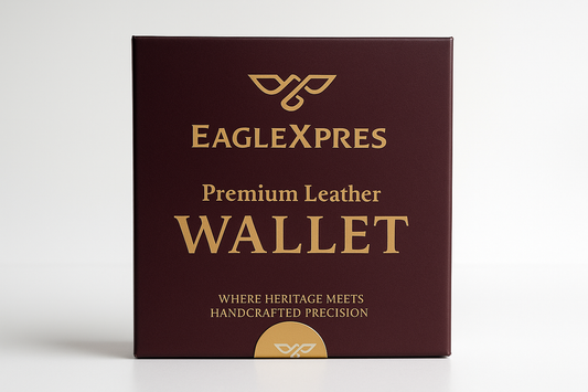 EagleXpres Classic Tan Bifold Wallet with Coin Pocket & ID Slot