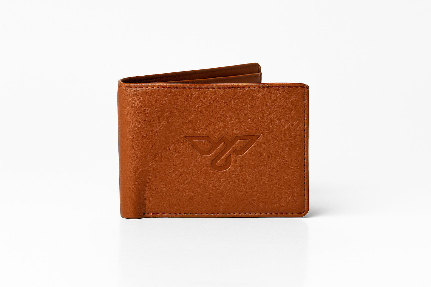 EagleXpres Classic Tan Bifold Wallet with Coin Pocket & ID Slot