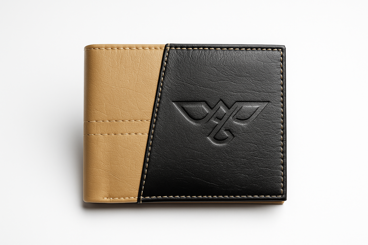 EagleXpres Two-Tone Bifold Wallet β Black & Camel Edition