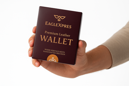 EagleXpres Classic Tan Bifold Wallet with Coin Pocket & ID Slot