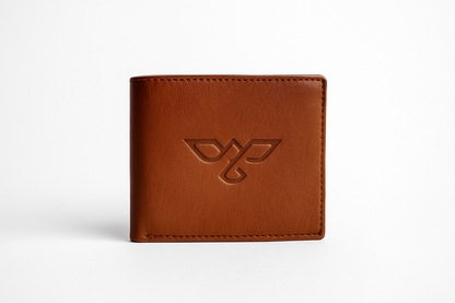 EagleXpres Classic Tan Bifold Wallet with Coin Pocket & ID Slot