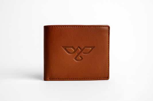 EagleXpres Classic Tan Bifold Wallet with Coin Pocket & ID Slot
