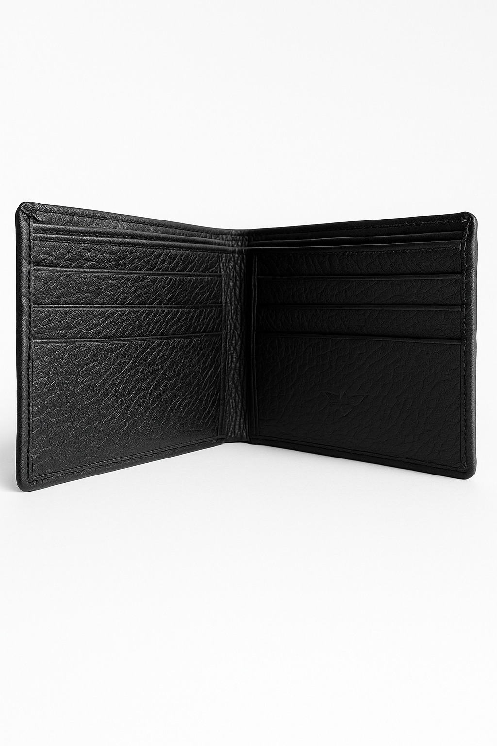 EagleXpres Midnight Black Leather Wallet – Yellow Stitch Signature Edition
